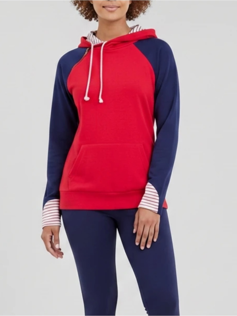 Ampersand DoubleHood Sweatshirt Red Navy size XL